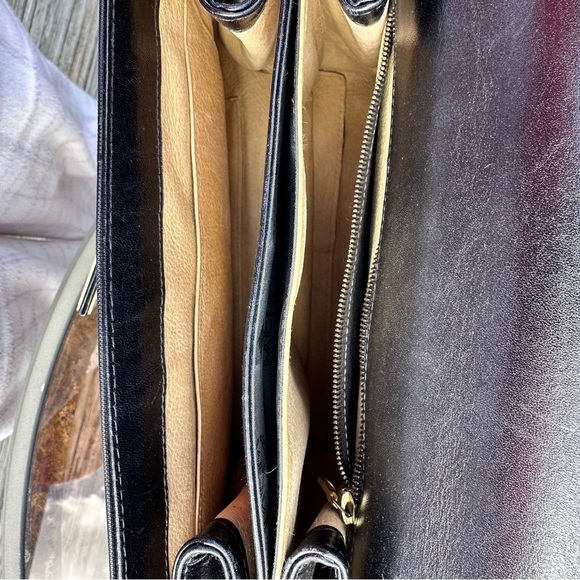 MCM Black Monogram Gold Hardware Box Kelly Top Handle Satchel Bag - Picture 11 of 15